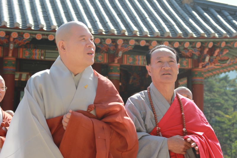2015.10.15_금강산 선별사진, 총무원장스님 조불련 위원장스님
